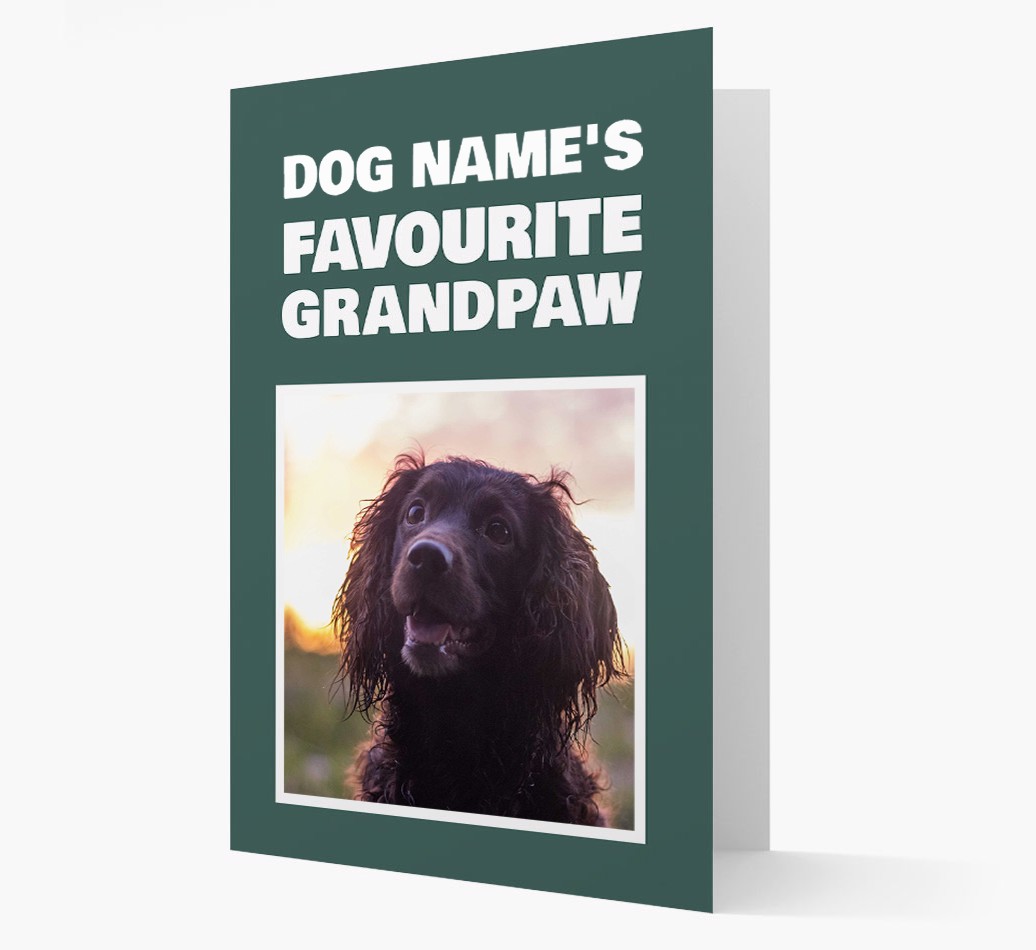 'Favourite Grandpa' Card with Photo of your {breedFullName}