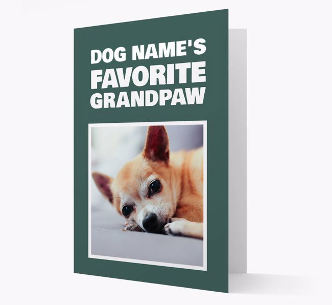 Personalised Any Occasion Greeting Card Any Text In/Name Chihuahua Football Play