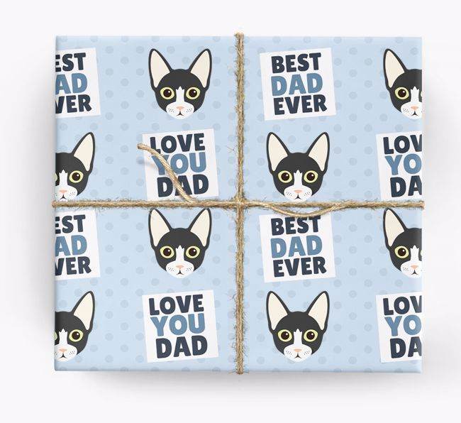 'Love You Dad' - Personalized {breedFullName} Wrapping Paper