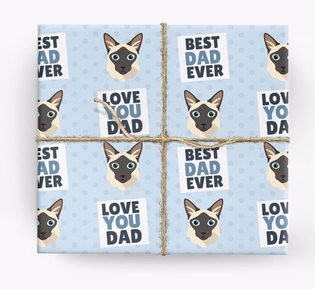 'Love You Dad' - Personalised {breedFullName} Wrapping Paper