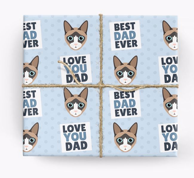 'Love You Dad' - Personalised {breedFullName} Wrapping Paper