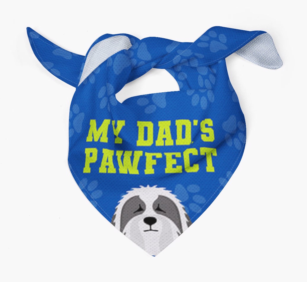 My Dad's Pawfect: Personalized {breedFullName} Bandana