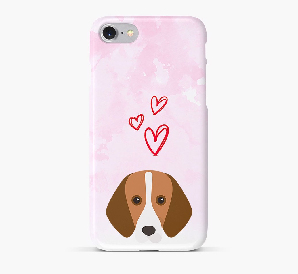 '{breedFullName} Icon & Hearts Phone Case