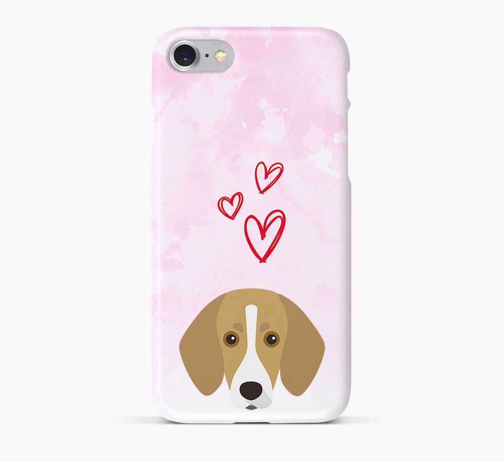 '{breedFullName} Icon & Hearts Phone Case