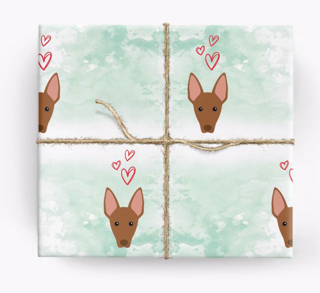 {breedCommonName} Icons & Hearts Wrapping Paper