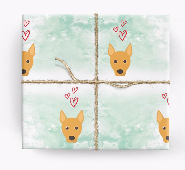 {breedCommonName} Icons & Hearts Wrapping Paper