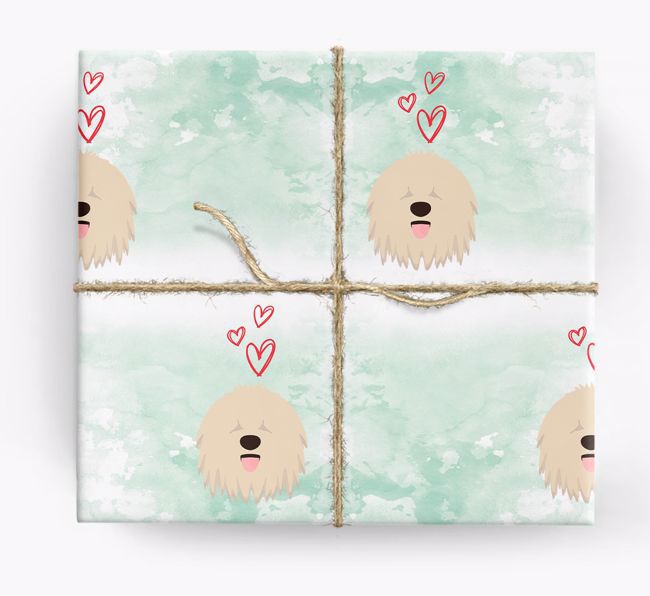 {breedCommonName} Icons & Hearts Wrapping Paper