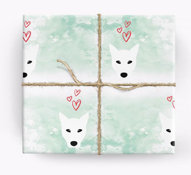 {breedCommonName} Icons & Hearts Wrapping Paper