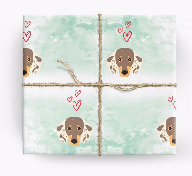 {breedCommonName} Icons & Hearts Wrapping Paper