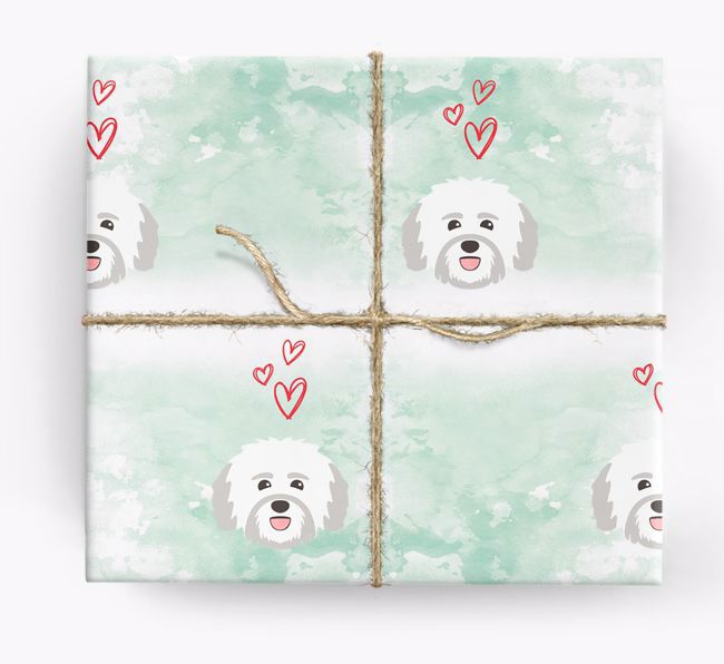 {breedCommonName} Icons & Hearts Wrapping Paper