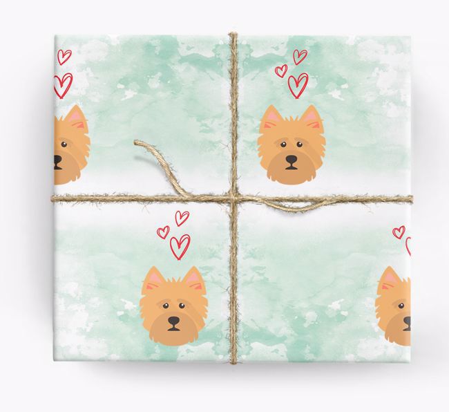 {breedCommonName} Icons & Hearts Wrapping Paper