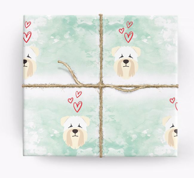 {breedCommonName} Icons & Hearts Wrapping Paper