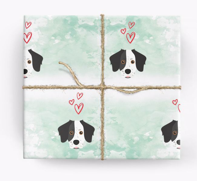 {breedCommonName} Icons & Hearts Wrapping Paper