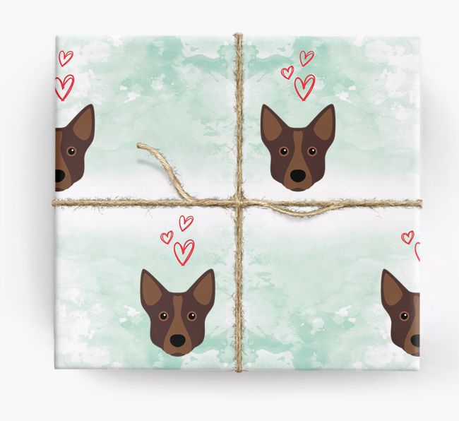 {breedCommonName} Icons & Hearts Wrapping Paper