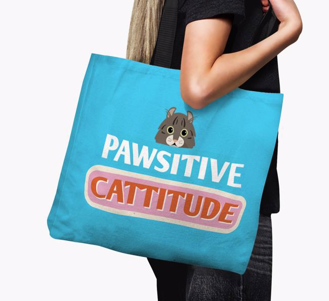 Pawsitive Cattitude: Personalised {breedCommonName} Canvas Bag