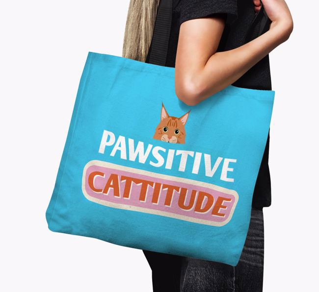 Pawsitive Cattitude: Personalised {breedCommonName} Canvas Bag