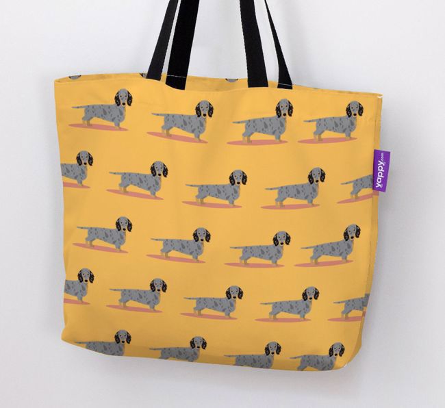 'Yappicon Profile Pattern' - Personalised {breedFullName} Canvas Bag