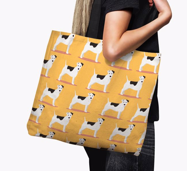 'Yappicon Profile Pattern' - Personalized {breedFullName} Canvas Bag