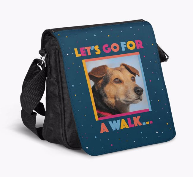 'Let's Go For A Walk' - Personalised Photo Upload Shoulder Bag
