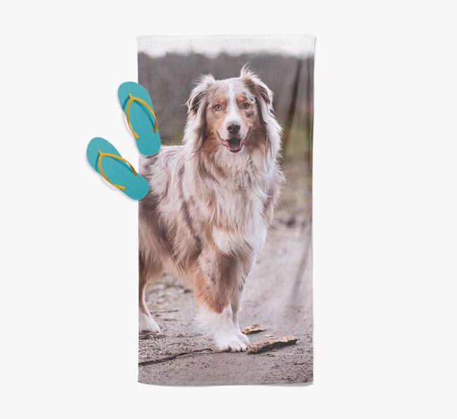 Personalised Photo Upload Beach Towel with your {breedFullName}