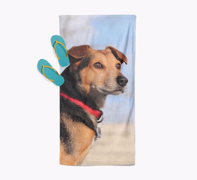 Personalised Photo Upload Beach Towel with your {breedFullName}