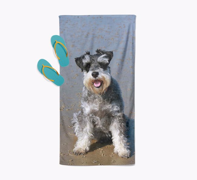 Personalised Photo Upload Beach Towel with your {breedFullName}