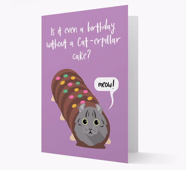 'Cat-erpillar Cake' - Personalised {breedCommonName} Card