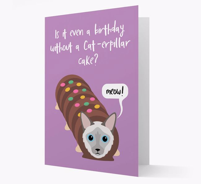 'Cat-erpillar Cake' - Personalised {breedCommonName} Card