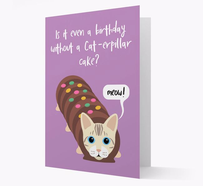 'Cat-erpillar Cake' - Personalised {breedCommonName} Card