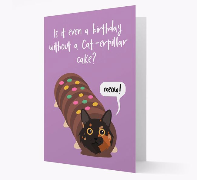 'Cat-erpillar Cake' - Personalised {breedCommonName} Card