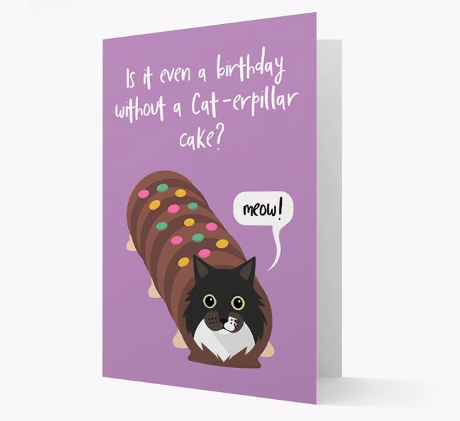 'Cat-erpillar Cake' - Personalised {breedCommonName} Card