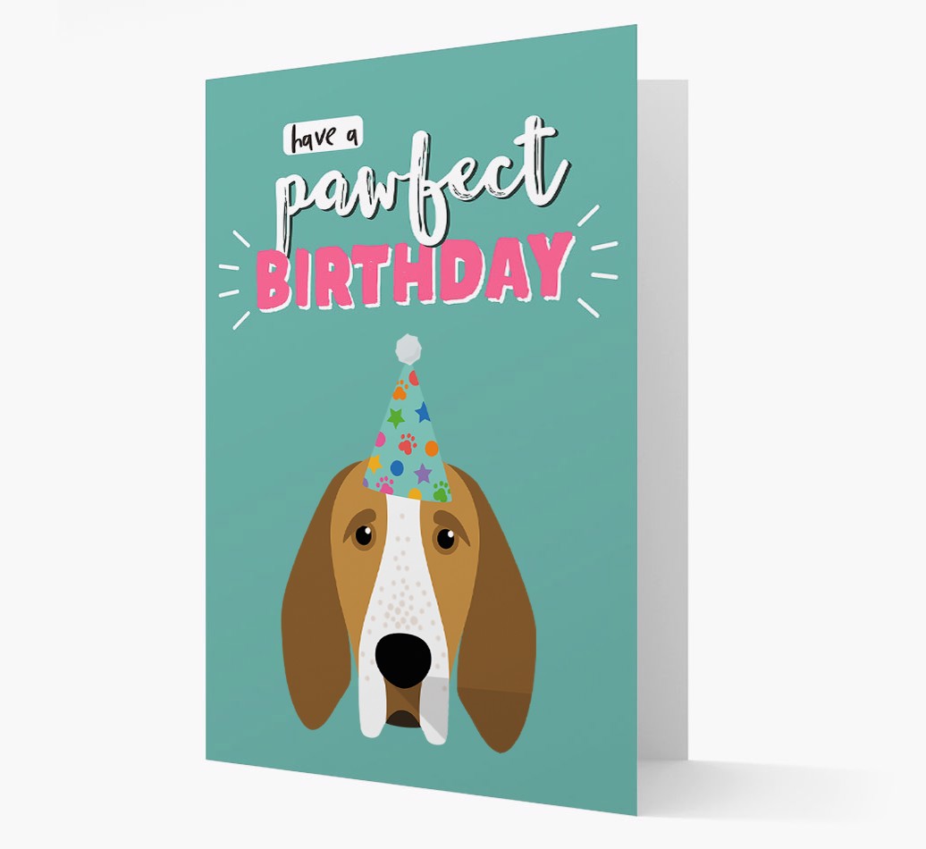 'Have A Pawfect Birthday' - Personalized {breedFullName} Card Front