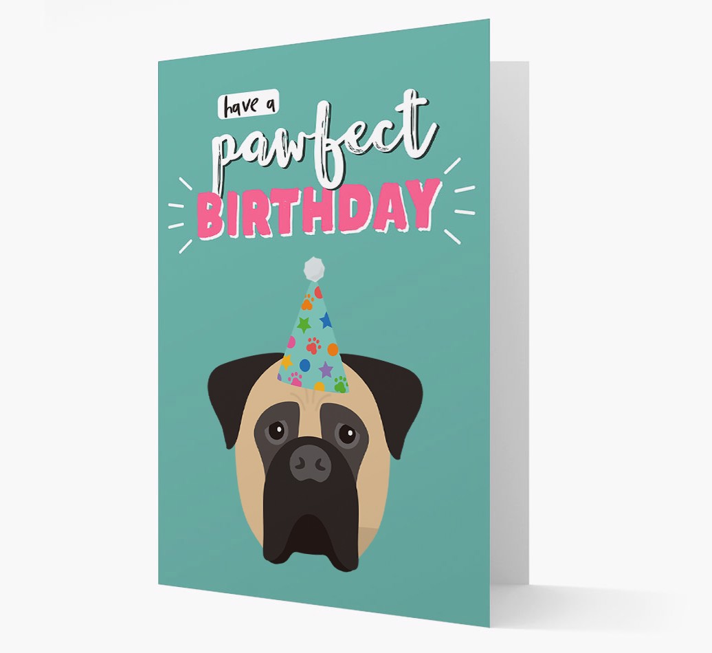 'Have A Pawfect Birthday' - Personalized {breedFullName} Card Front