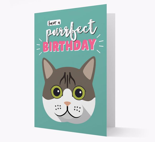 'Have a Purrfect Birthday' - Personalised {breedCommonName} Card