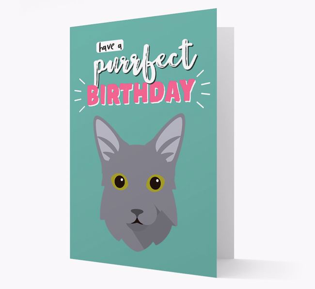 'Have a Purrfect Birthday' - Personalised {breedCommonName} Card