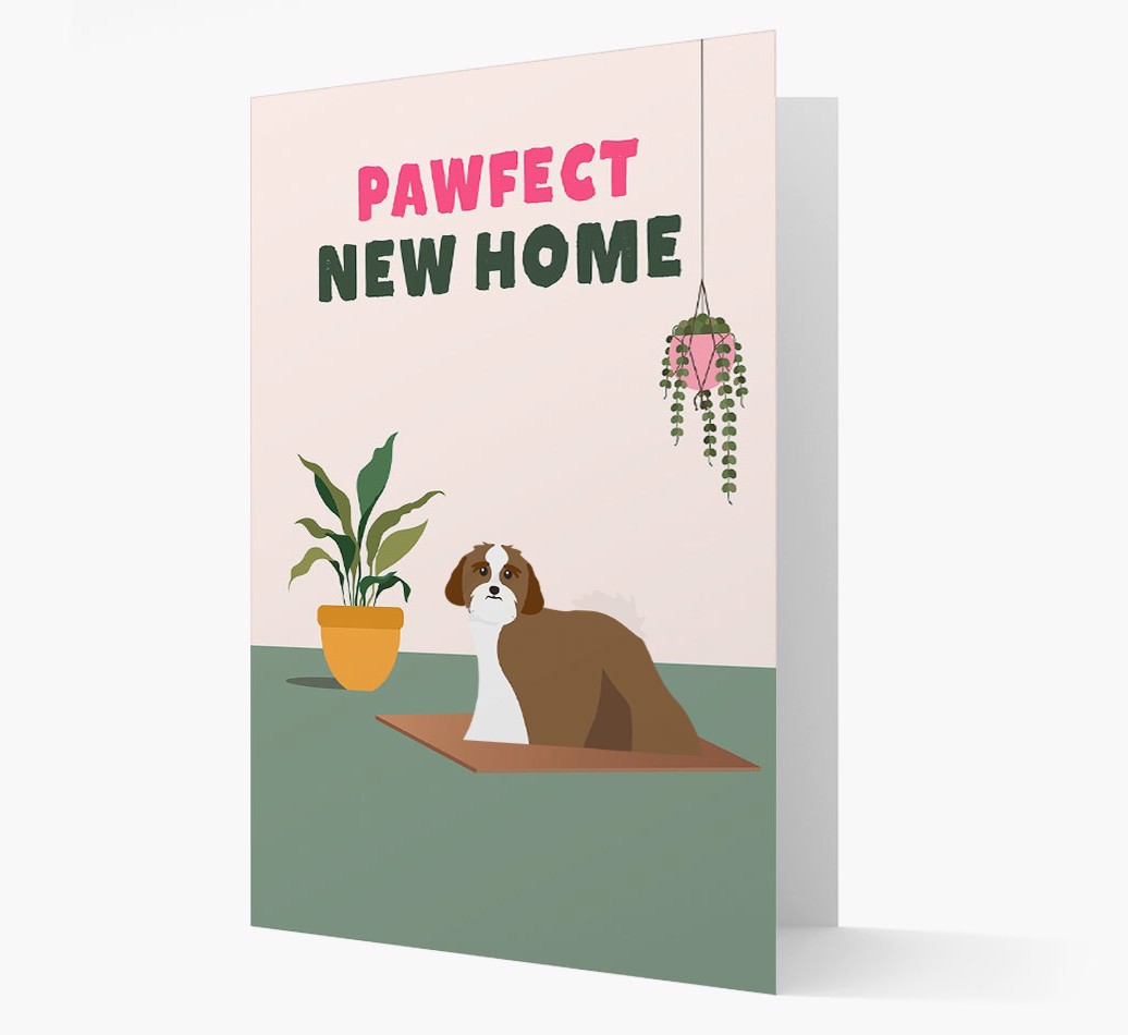 'Pawfect New Home' - Personalised {breedFullName} Card Front