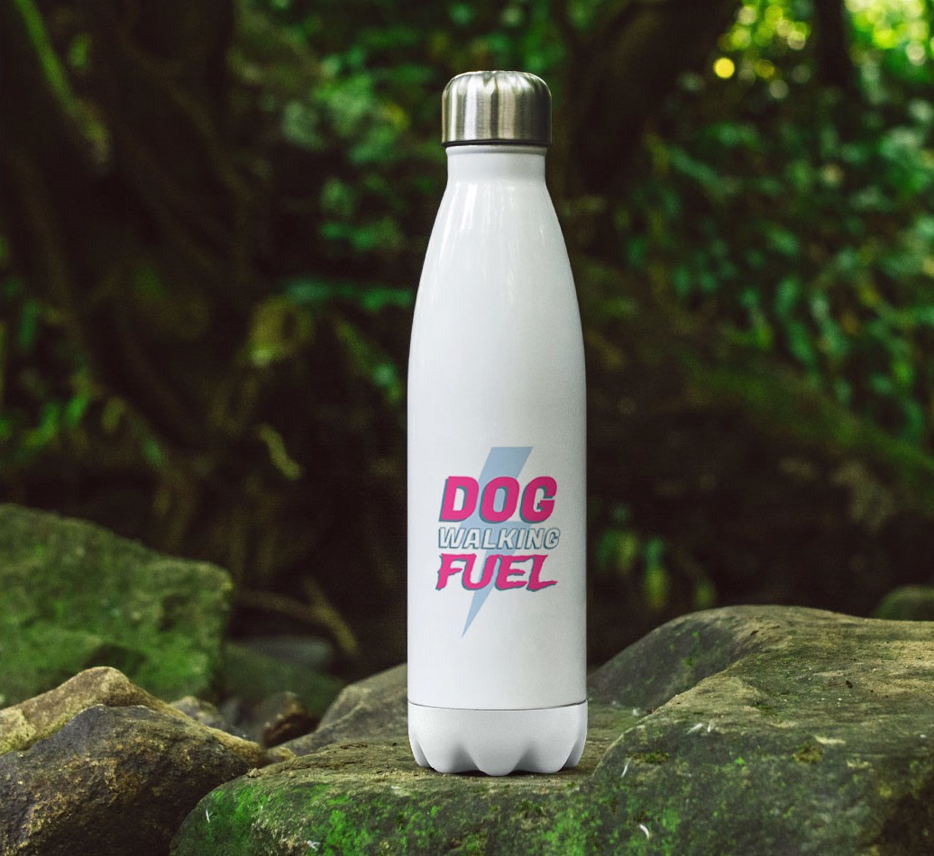 'Dog Walking Fuel' - Personalised {breedFullName} Water Bottle