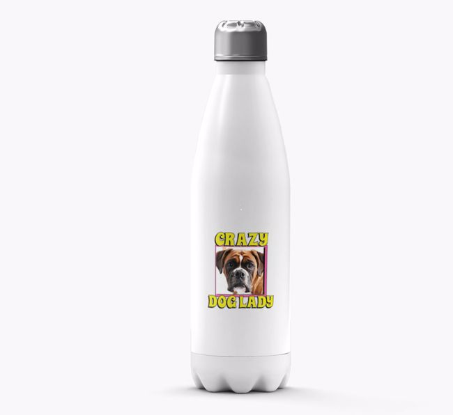 'Crazy Dog Lady' - Personalised {breedFullName} Water Bottle