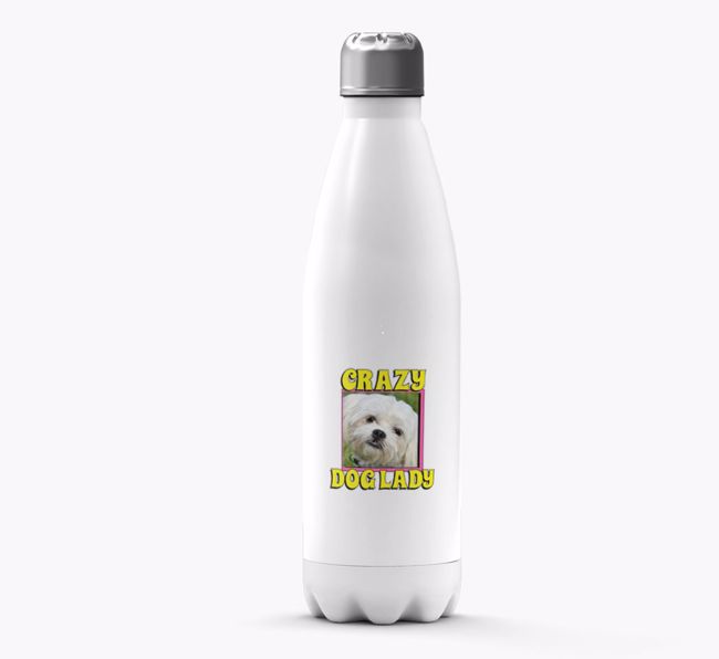 'Crazy Dog Lady' - Personalised {breedFullName} Water Bottle