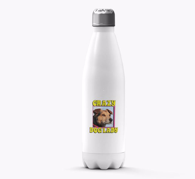 'Crazy Dog Lady' - Personalised {breedFullName} Water Bottle