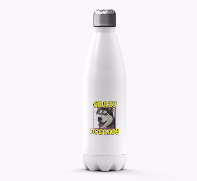 'Crazy Dog Lady' - Personalised {breedFullName} Water Bottle