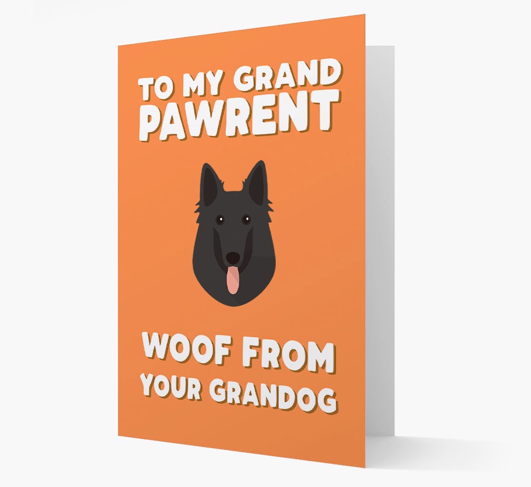 'To My Grandpawrent' - Personalised {breedFullName} Card Front
