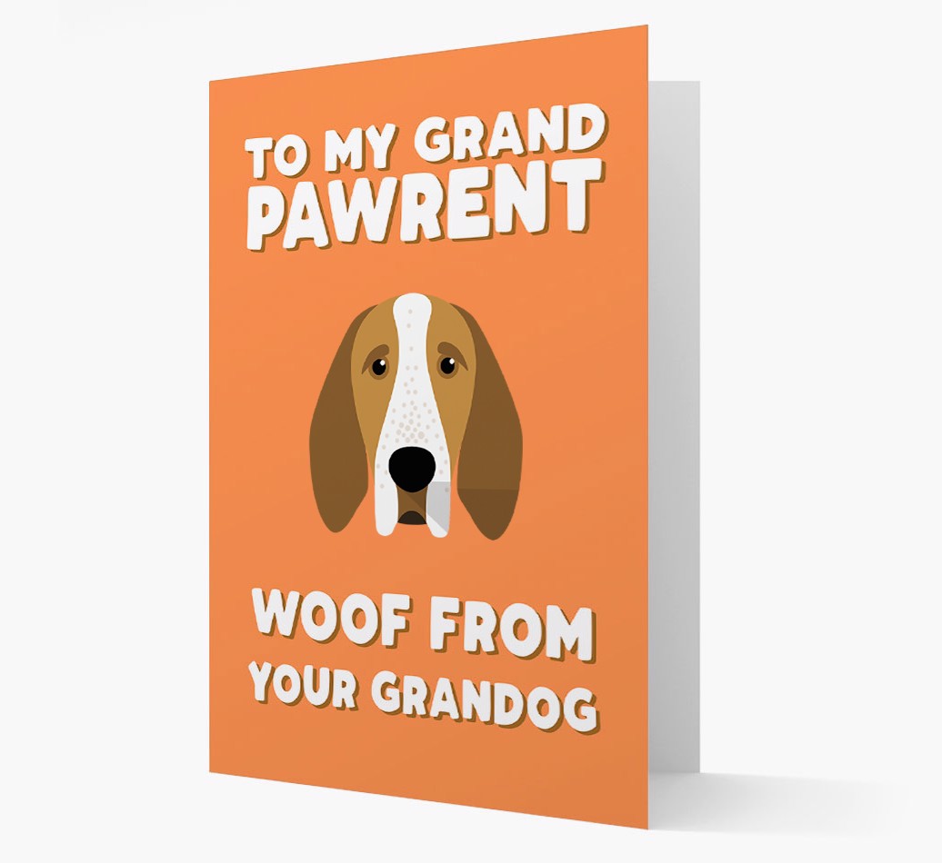 'To My Grandpawrent' - Personalized {breedFullName} Card Front