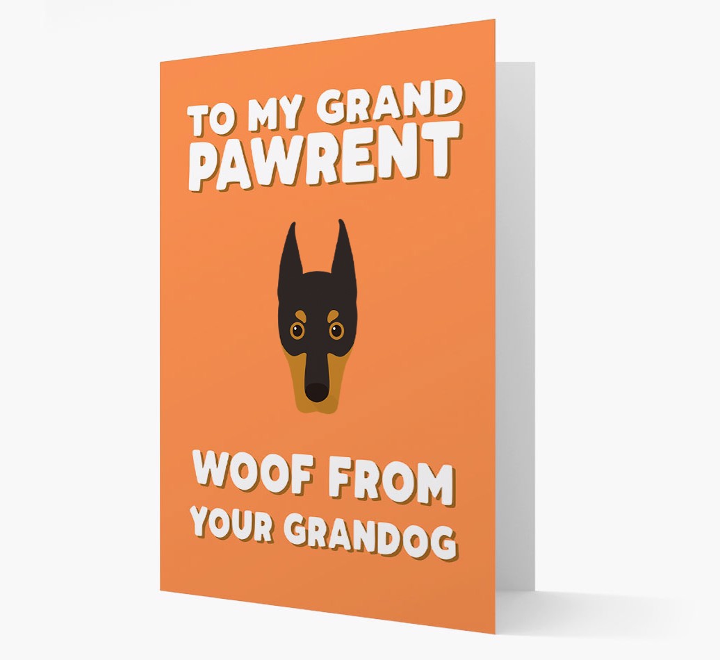 'To My Grandpawrent' - Personalized {breedFullName} Card Front
