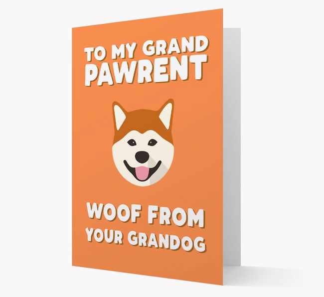 'To My Grandpawrent' - Personalised {breedFullName} Card