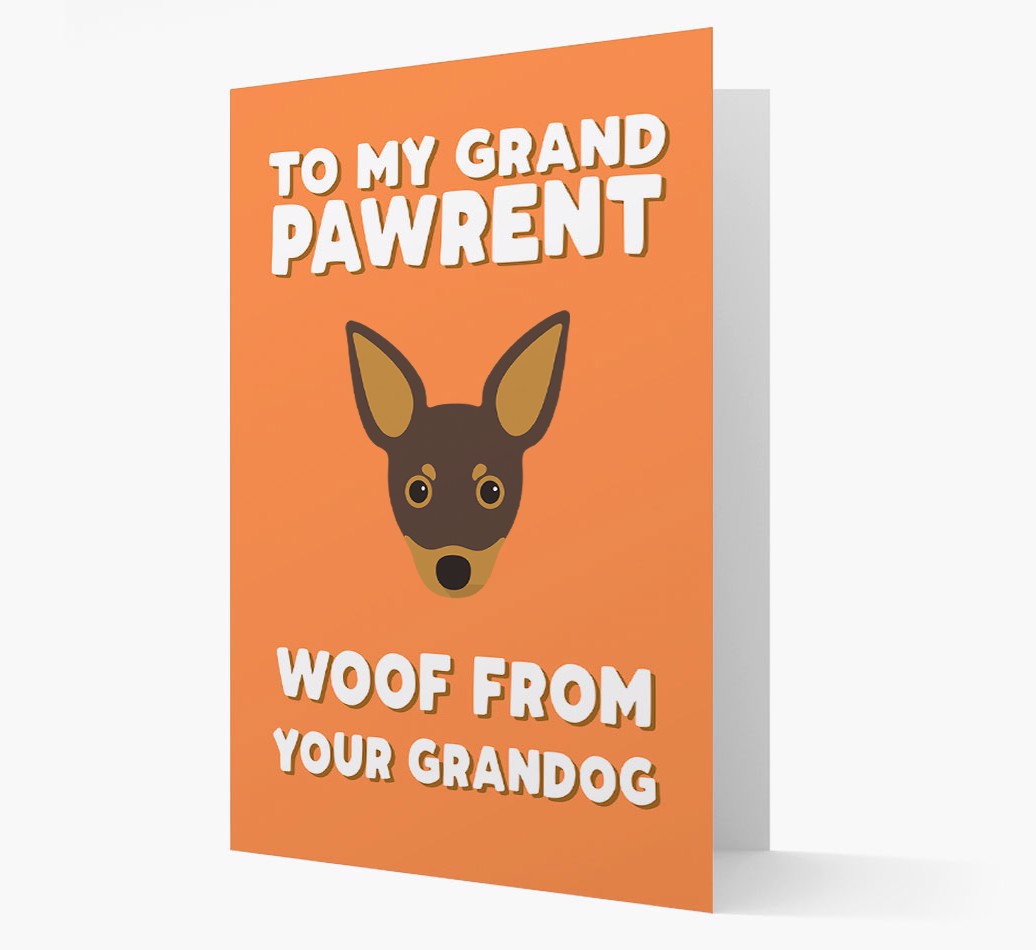 'To My Grandpawrent' - Personalised {breedFullName} Card Front