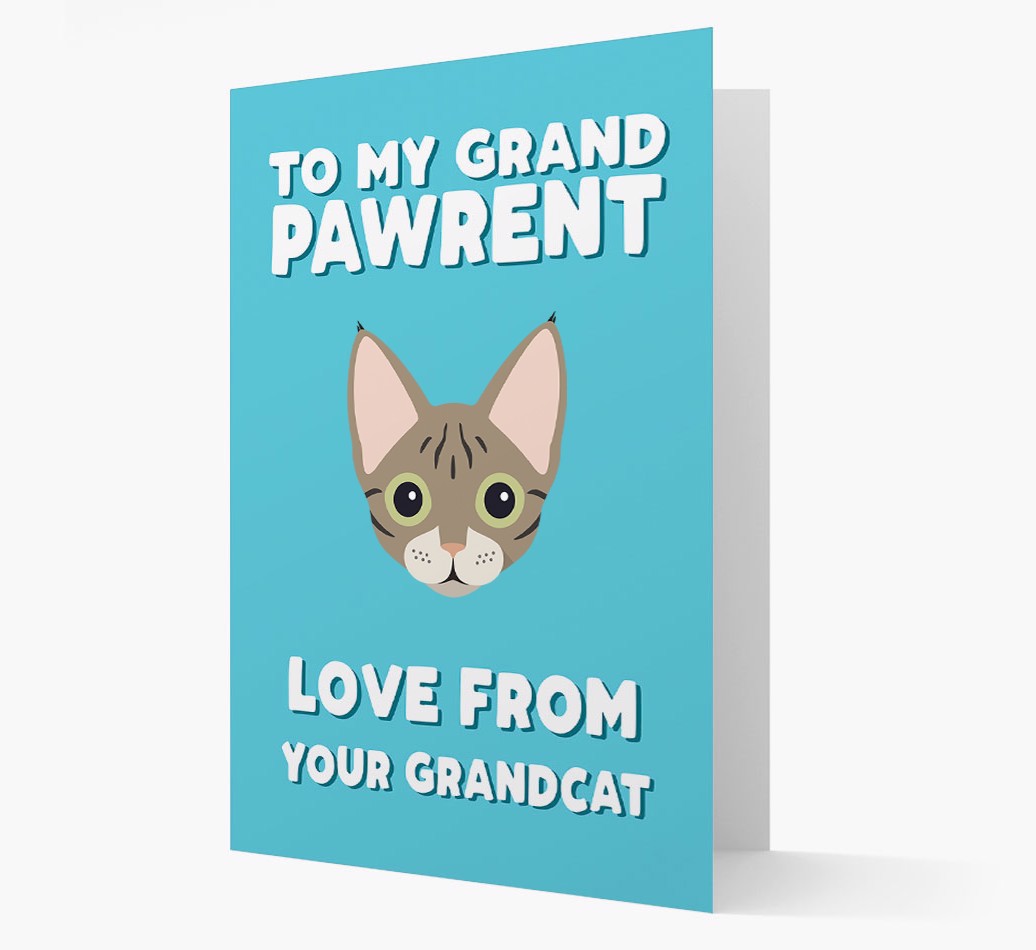 'To My Grandpawrent' - Personalised {breedCommonName} Card Front