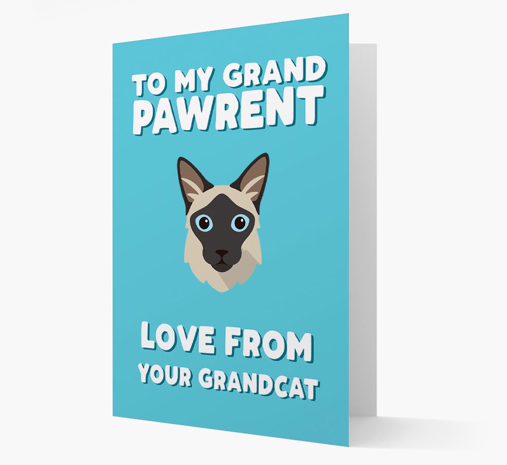 'To My Grandpawrent' - Personalised {breedCommonName} Card Front