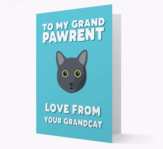 'To My Grandpawrent' - Personalized {breedCommonName} Card