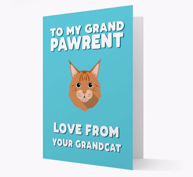 'To My Grandpawrent' - Personalized {breedCommonName} Card